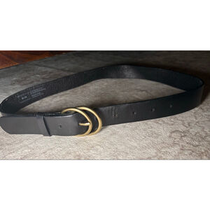 American Eagle Black Gold Leather Belt M/M 8/10